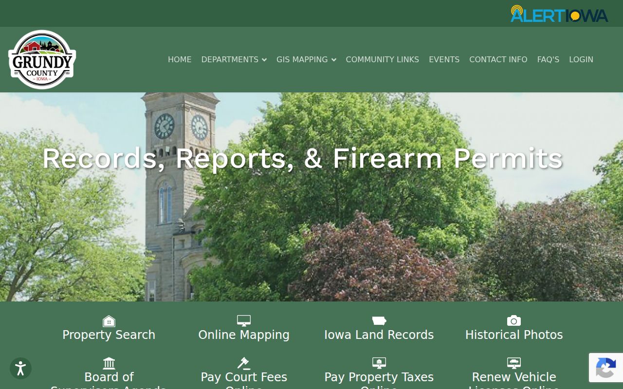 Grundy County arrest history request through the sheriff